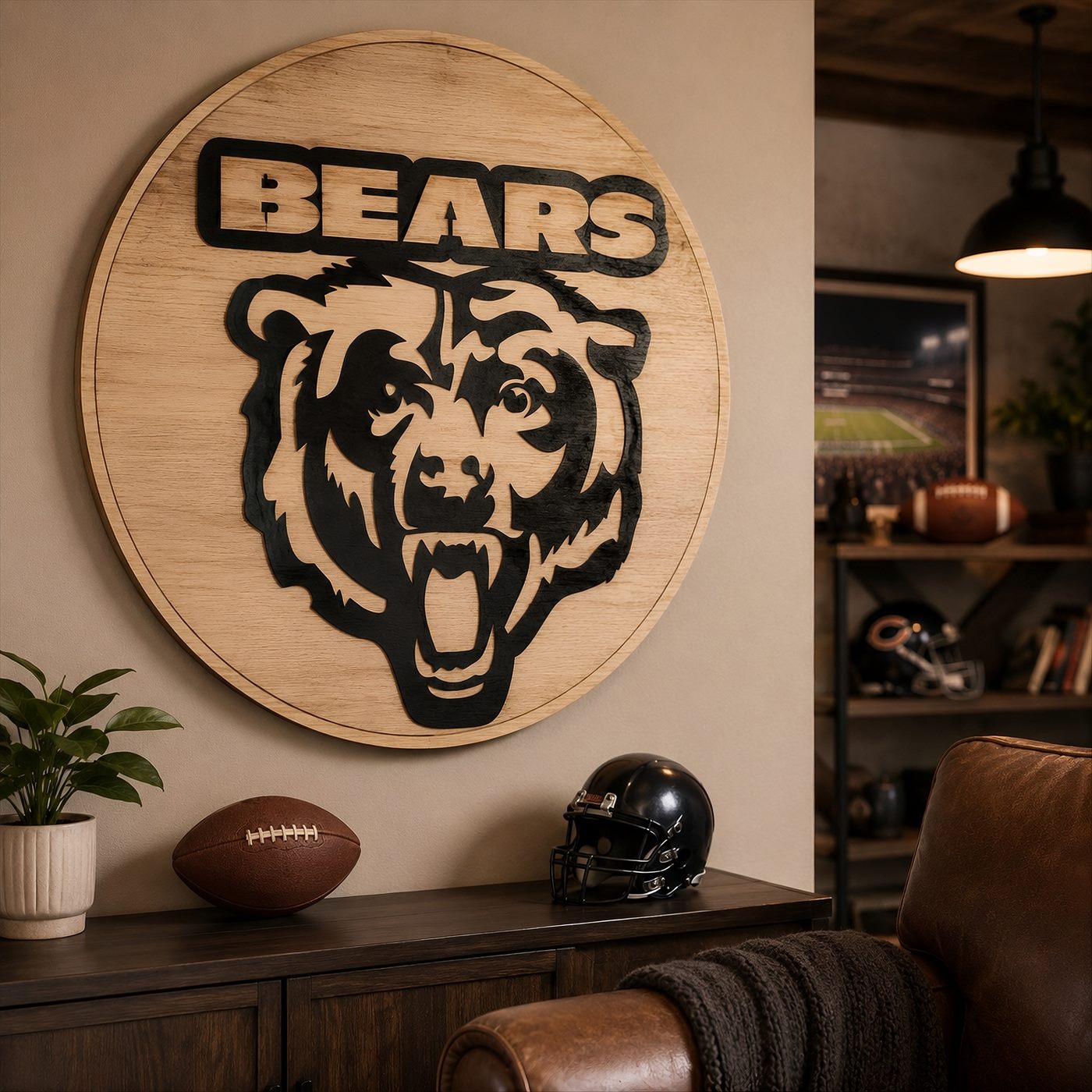 Chicago Bears Logo CNC panel